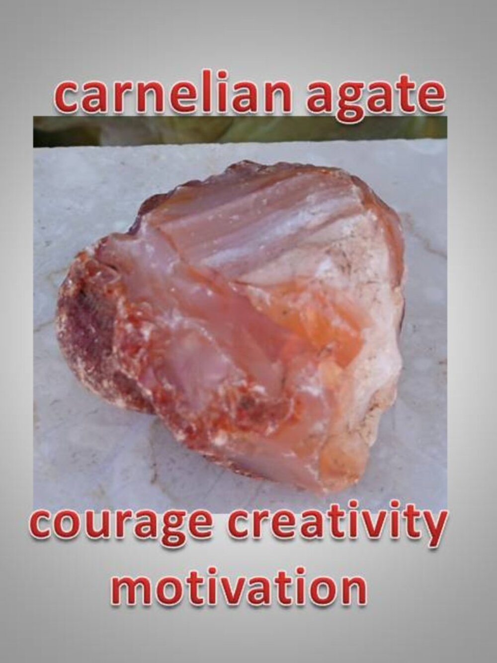 Carnelian Agate raw chunk 03 Motivation Creativity